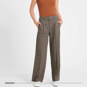 Banana Republic High-rise slim wide-leg flannel pant.